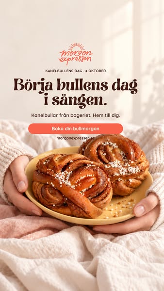 Börja bullens dag i sängen.