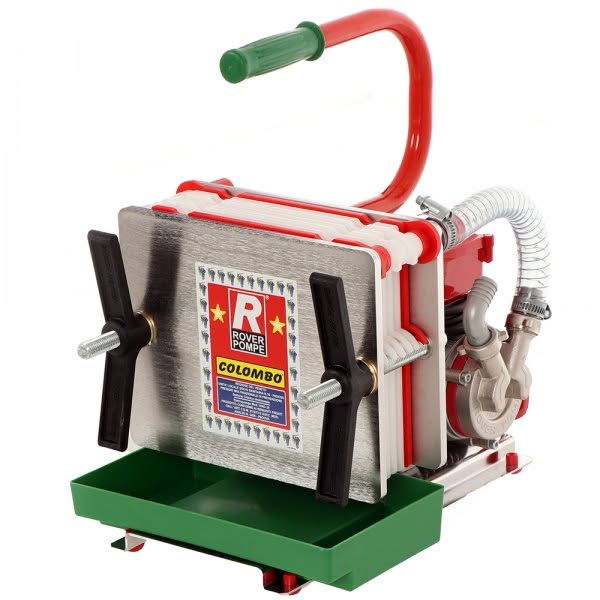 Rover Colombo INOX 6 - Filtre pour vin à carton et à plaques - pompe oenologique pour filtration vin