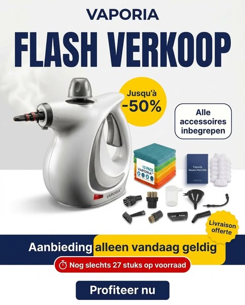 Vaporia™ Draagbare Stoomreiniger – 12 accessoires