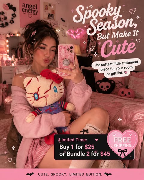 Hello Kitty Spooky Plushie