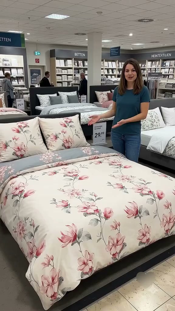 All Season Brushed Floral Bedding Set