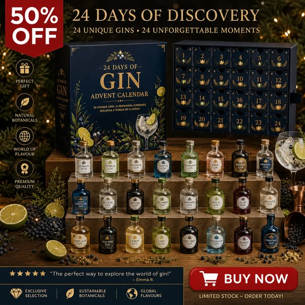 Another “World’s Best Bartender” mug? Give the gin person 24 little reasons to smile before Christmas — none of them involve washing a