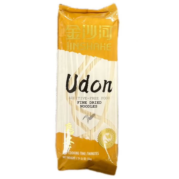 €3.39|Jin Sha He Udon Dried Noodles 1kg | Premium Japanese Style Pasta for Cooking Soups & Stir Fries | Ambient Food Cupboard Essential