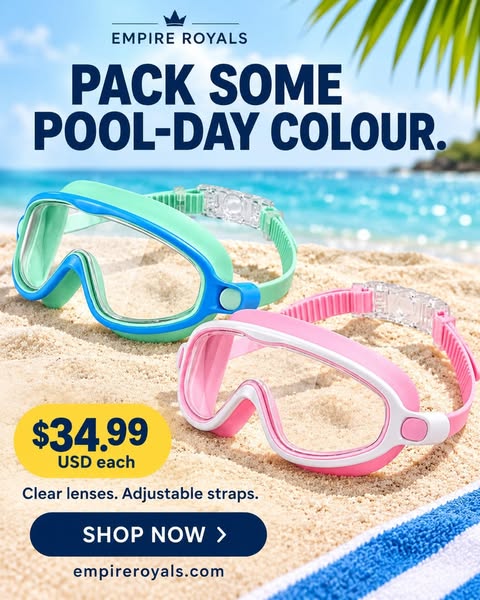Swim Goggles & Nose Cover Masks | Empire Royals