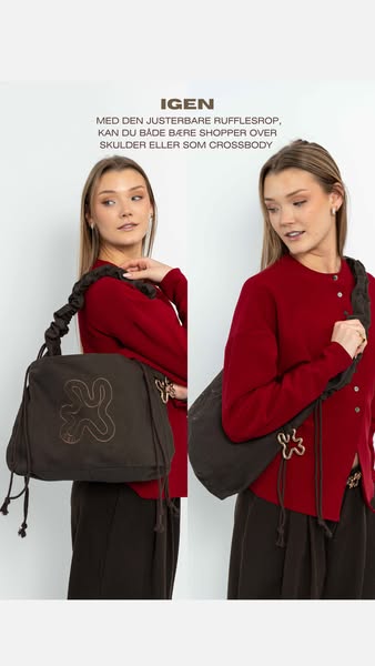 Ruffle-strop shopper