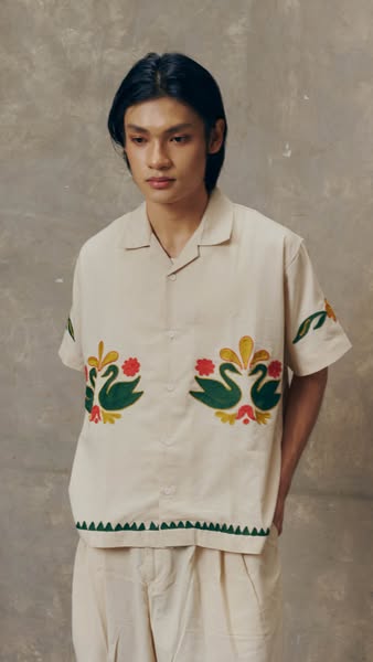 Floral Swan Shirt