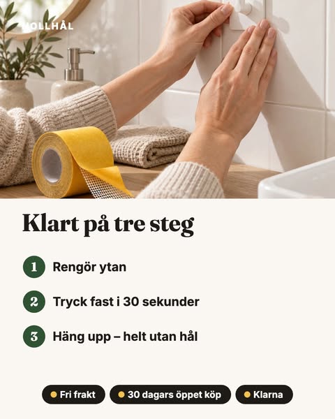 Klart på tre steg