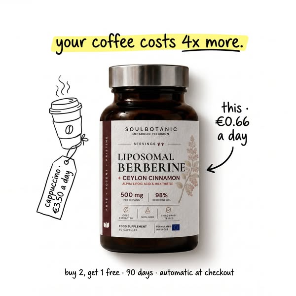 Liposomal Berberine for Less Than Your Daily Coffee