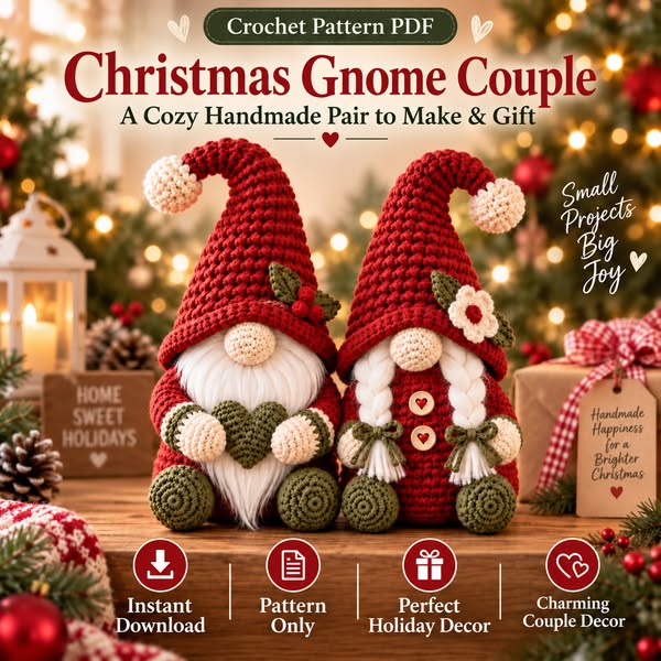 Charming Mr. & Mrs. Gnome Pattern