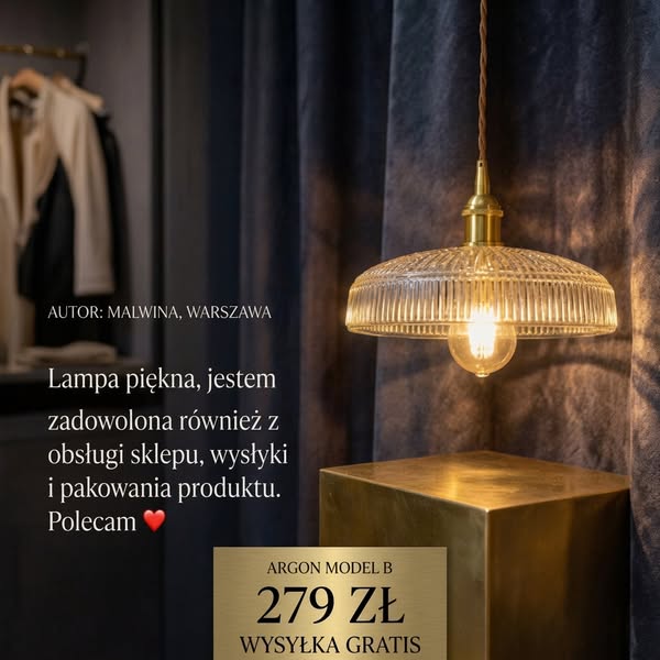 Stylowa lampa Argon