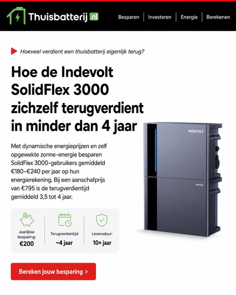 Hoeveel verdient een thuisbatterij eigenlijk terug?