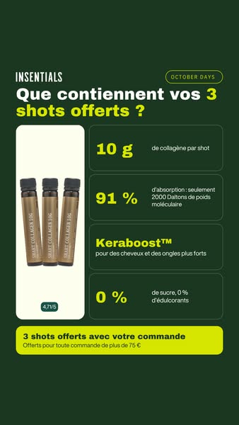 3 shots de collagène offerts