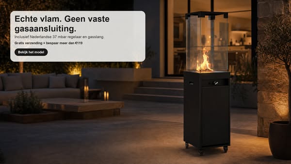 Je terras is nog niet af.