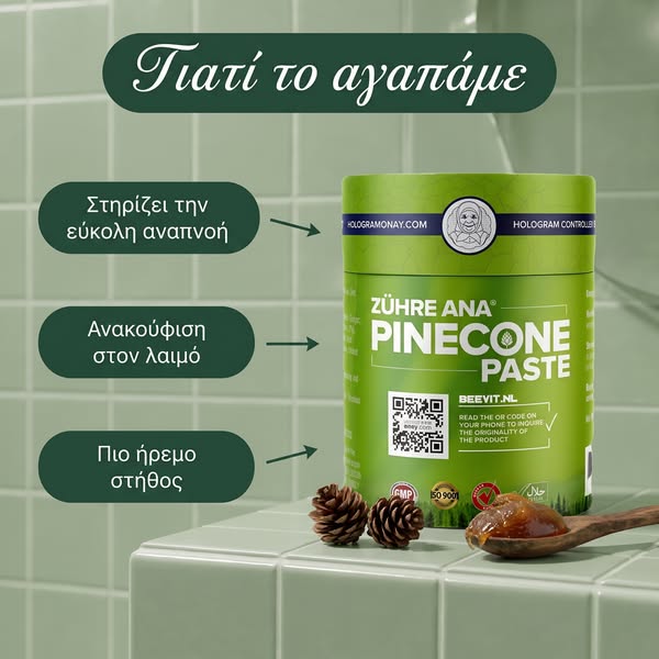 Δεν είναι σιρόπι. Δεν είναι χάπι. Είναι πάστα από κουκουνάρι.