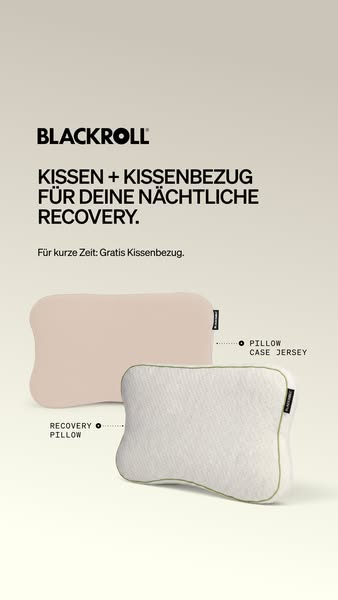 Ins Bett kuscheln und einfach abschalten können - so kann sich das Bundle aus RECOVERY PILLOW und PILLOW CASE PREMIUM COMFORT anfühlen.