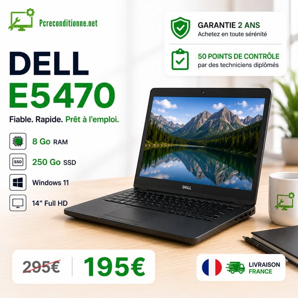 Garantie 2 Ans | Dell E5470 à 195€