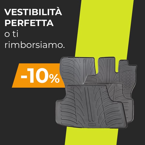 Tappetini auto gomma -10%