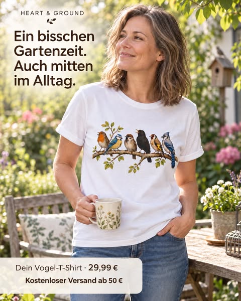 Vögel auf einem Ast – dein Vogel-T-Shirt