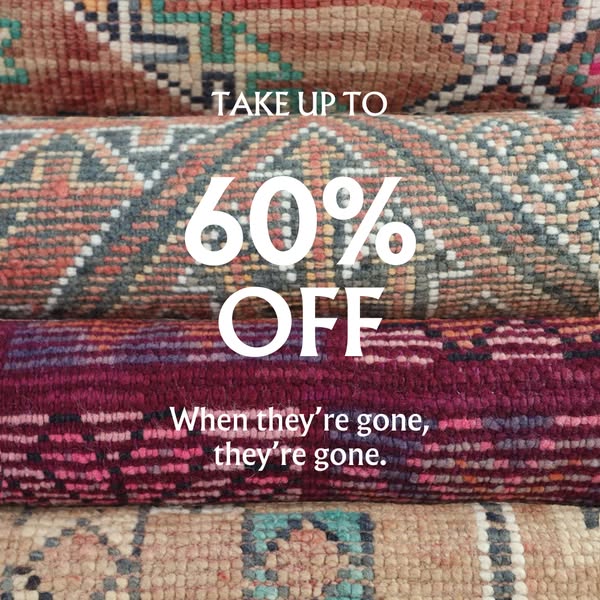 60%Off Moroccan vintage rugs