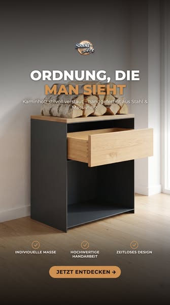 Kaminsitzbank aus Wildeiche