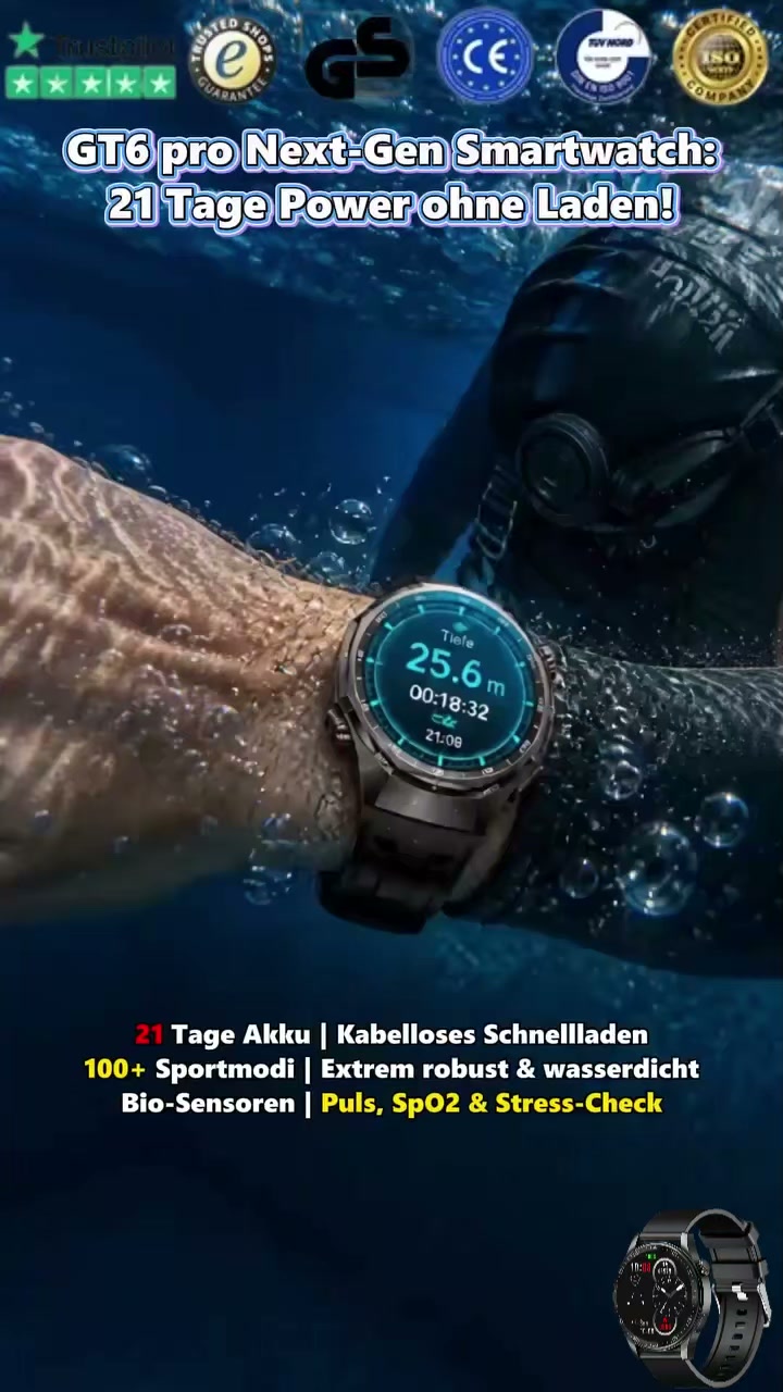 Kein schmerzhaftes Fingerstechen mehr! Smartwatch zur Blutzucker‑ & Blutdruckmessung‼