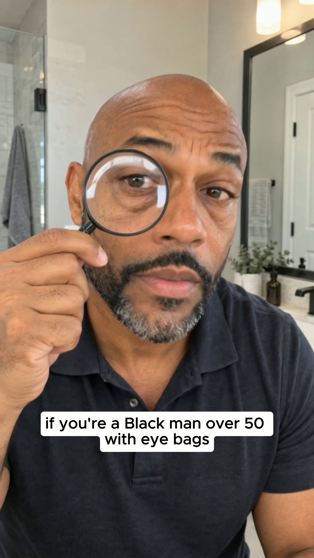 Black men's eye bags. Real solution.
