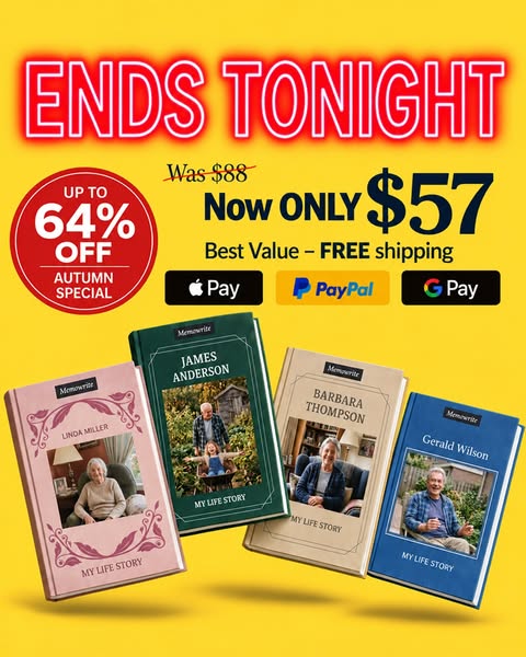 Autumn Sale – 64% Off. Your Story Can't Wait.