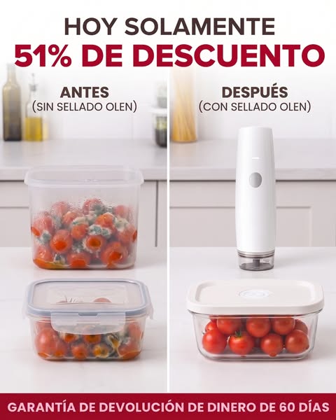 Mantén tus alimentos frescos 5 veces más tiempo