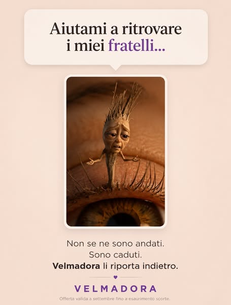 Effetto ciglia finte, senza ciglia finte