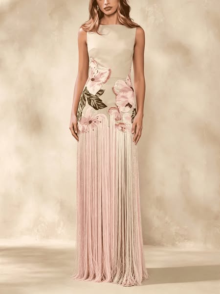 Women's Casual Sleeveless Floral Tassel Dress$202.99