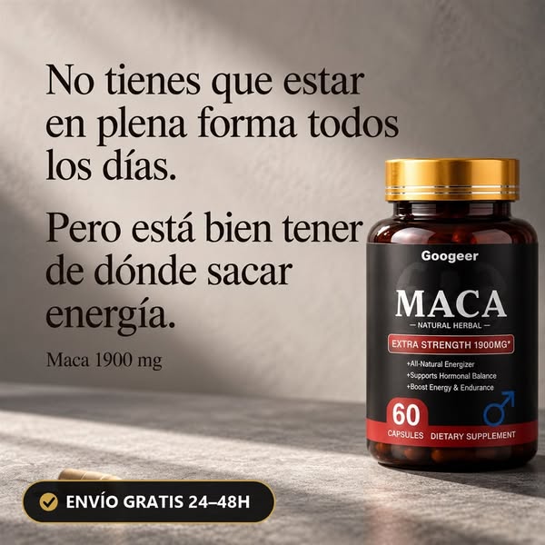 Maca 1900 mg · Envío gratis 24–48 h