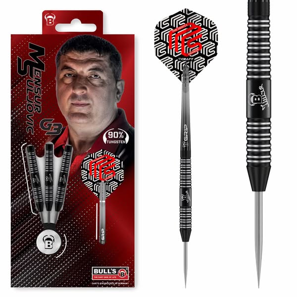Bull's Mensur Suljovic G3 steeltip dartpijlen | 90% Tungsten