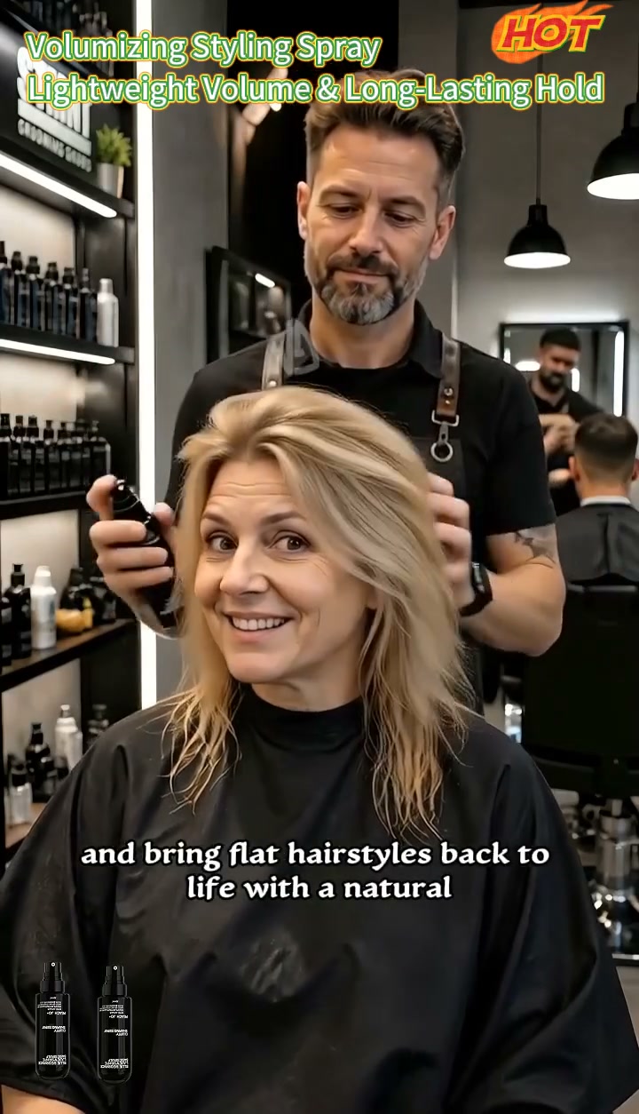 Fluffy Hair Shaping Spray, Long Lasting Peach Scent Volumizing Hair Mist for All-Day Hold