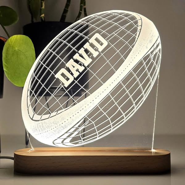 Lampe rugby 3D - Bella Mia FR