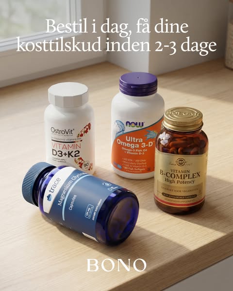 Leveret på 1-2 dage