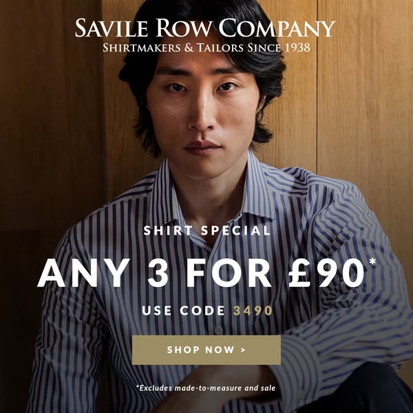 Any 3 Shirts £90 with Code 3490