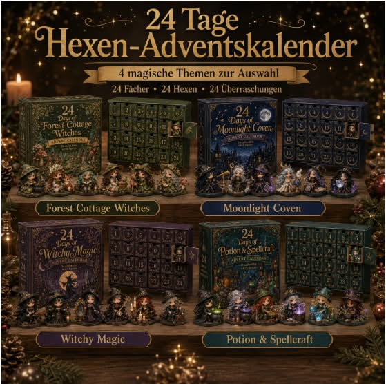 24 Tage Hexen-Adventskalender – 24 Hexen, 24 magische Überraschungen