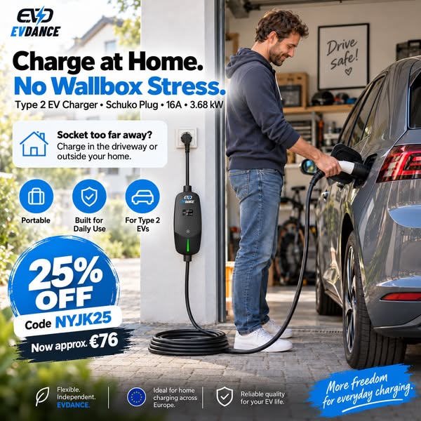 No Wallbox? Charge Anywhere & Save 25%