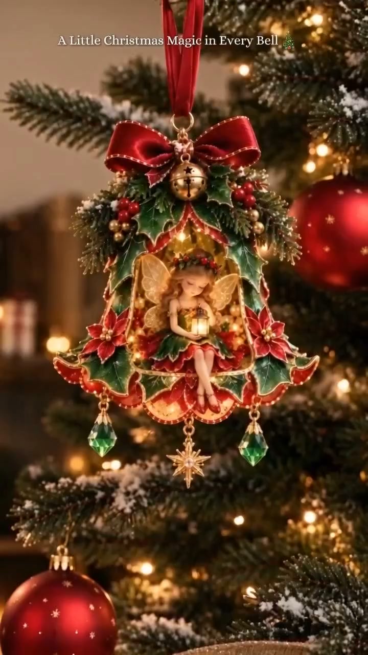 Enchanted Fairy Bell Christmas Ornament