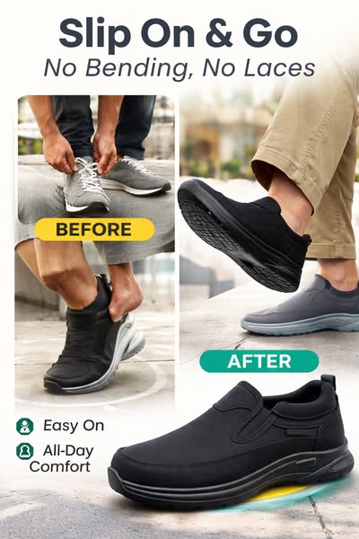 60% OFF NOW! Men's Orthopedic Breathable Slip-On Sneakers - Arch S