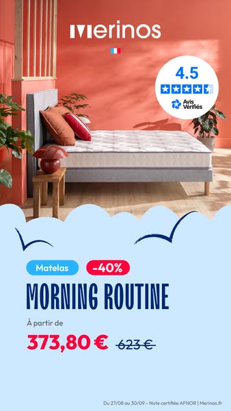 40% sur votre matelas