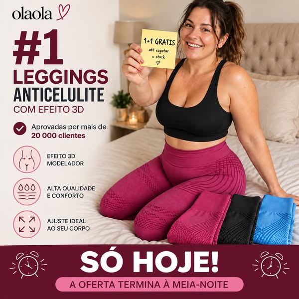As leggings anticelulite mais compradas em Portugal. 100 000 clientes, 4,5/5. Hoje, 2 pares pelo preço de 1