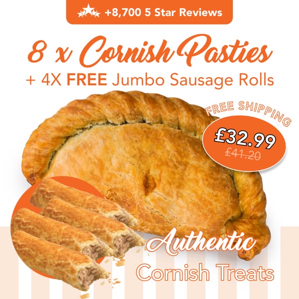 Satisfy Your Cravings: 8 Pasties + 4 Rolls