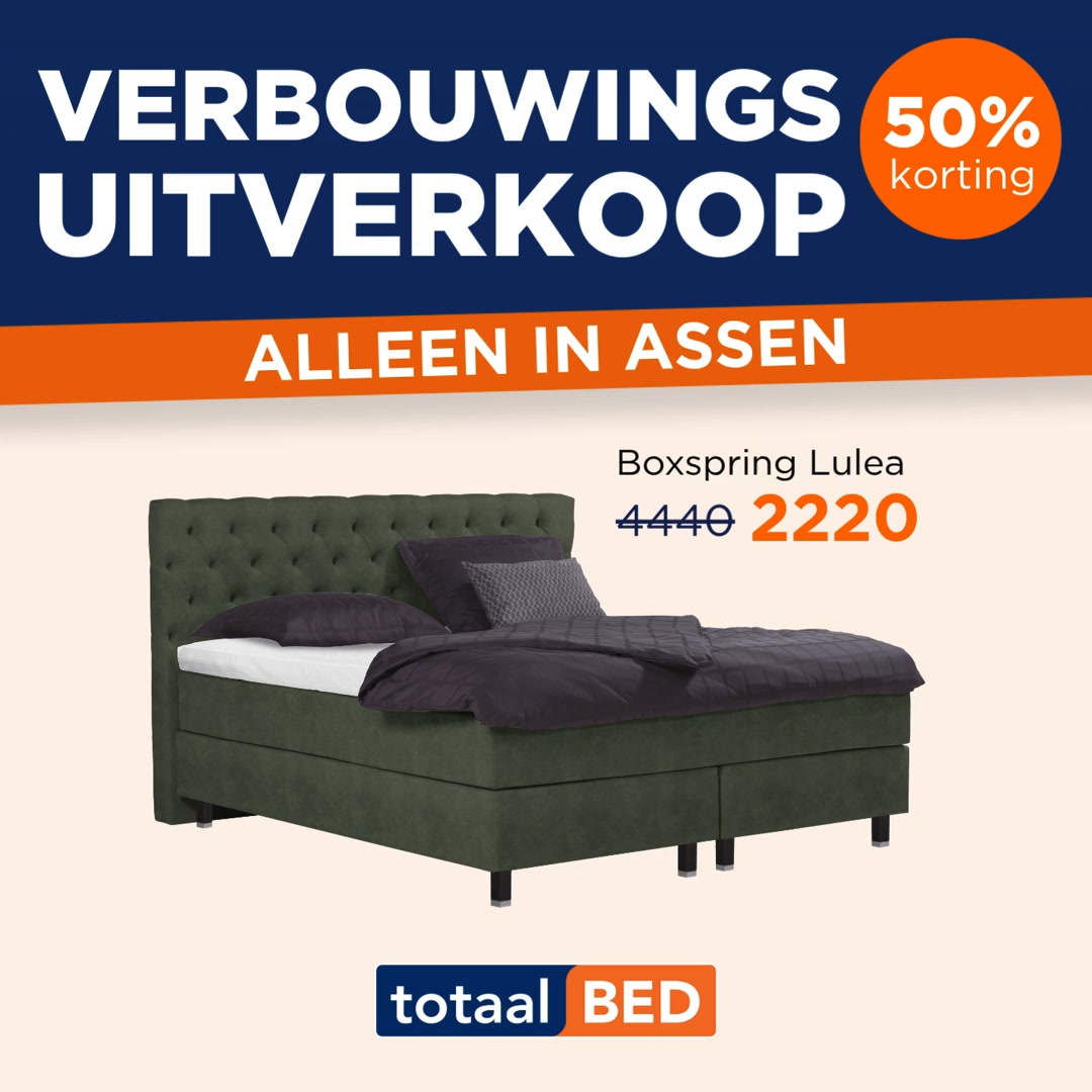 50% korting op showroommodellen