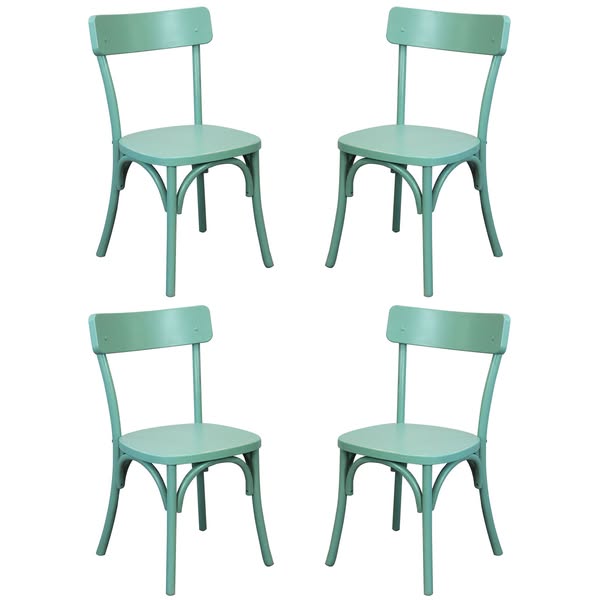 Chelsea - Set 4 Sedie In Legno Di Olmo
