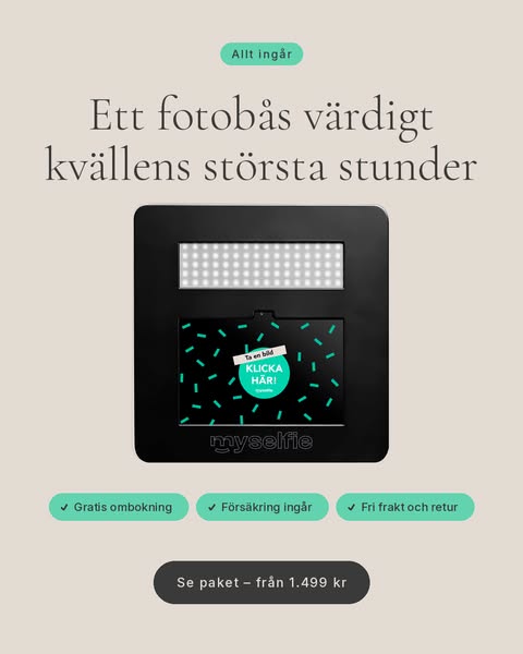 Fotobås till festen från 1 499 kr