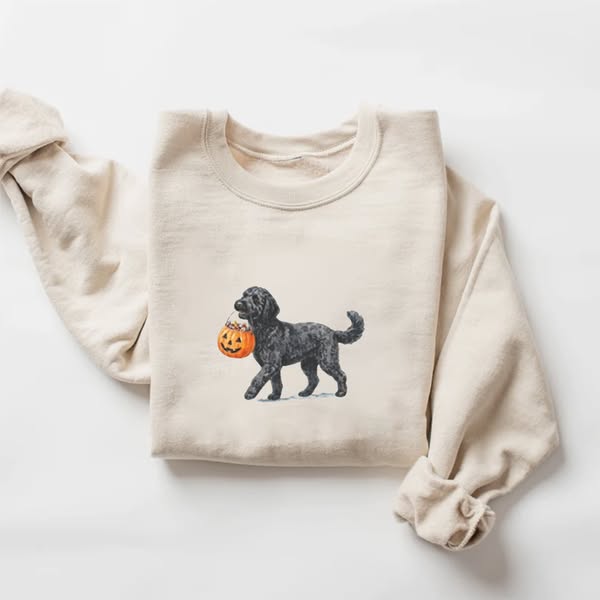 Goldendoodle Black Halloween Sweatshirt