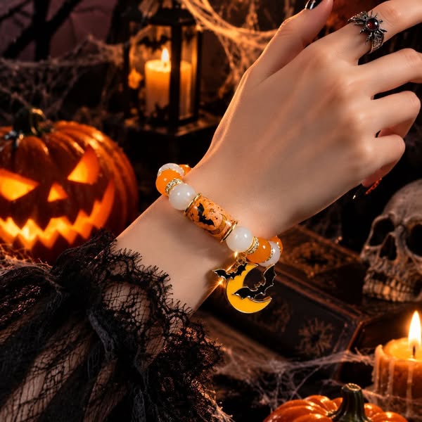 Natural Jade Halloween Bracelet