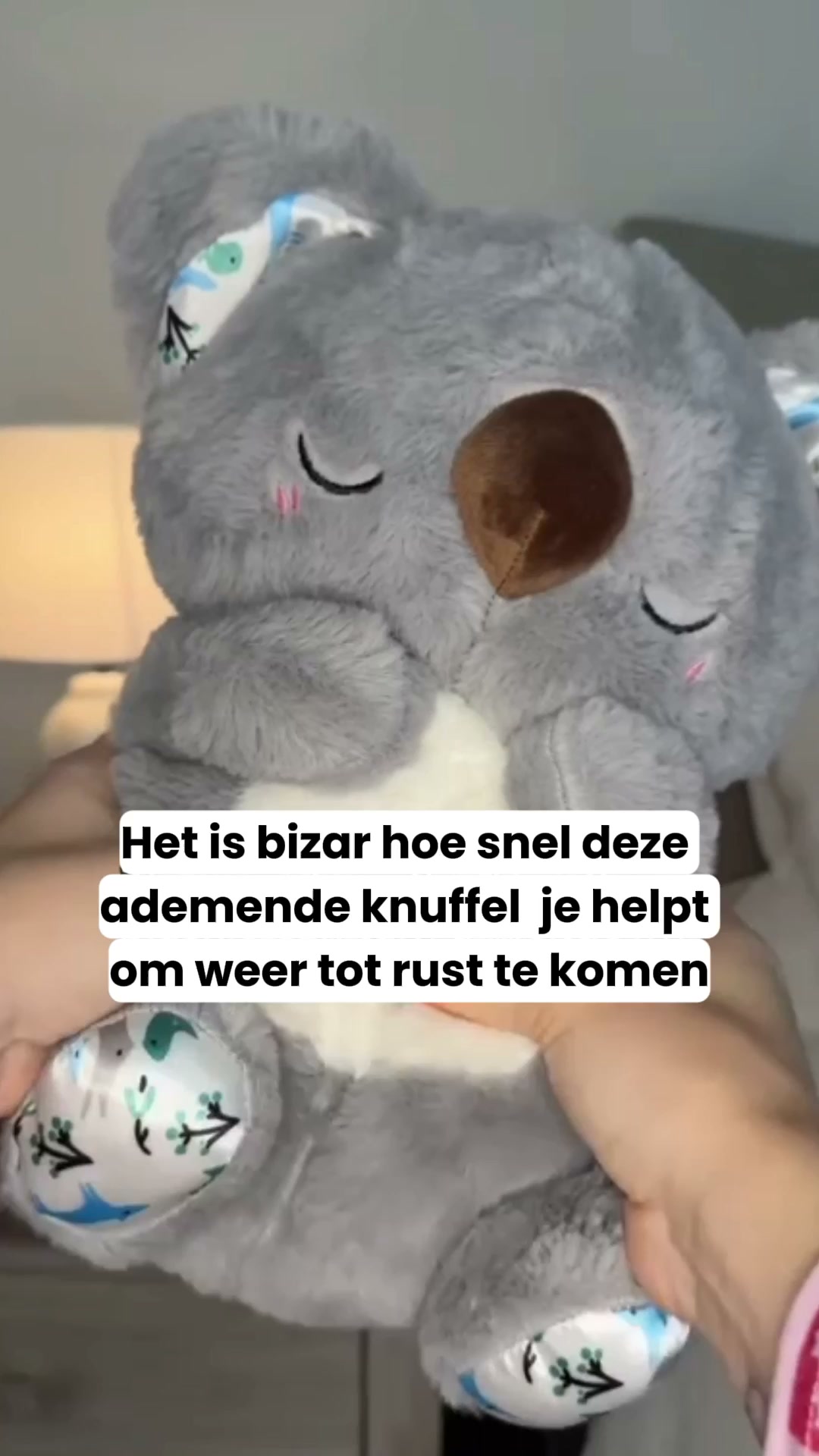 De knuffel die rustig meeademt