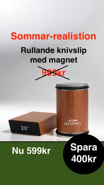 Årets knivslip 2025, nu till super-rea. Gör det till en fröjd att stå i köket! Förvandla alla dina knivar hemma till proffsverktyg